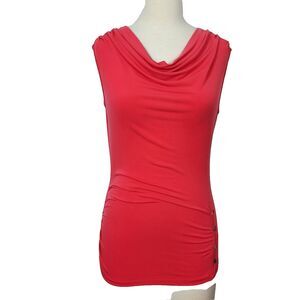 Reitmans Shirt Top Stretch Sleevless Cowl Neck Womens Size Small Layering Coral